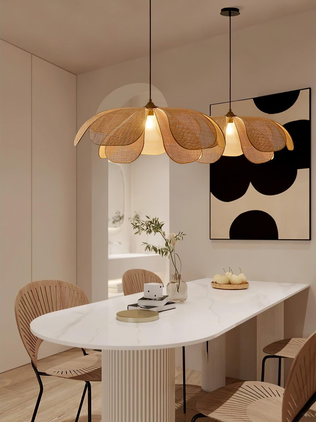 Rattan Petal Pendant Lamp - Vakkerlight