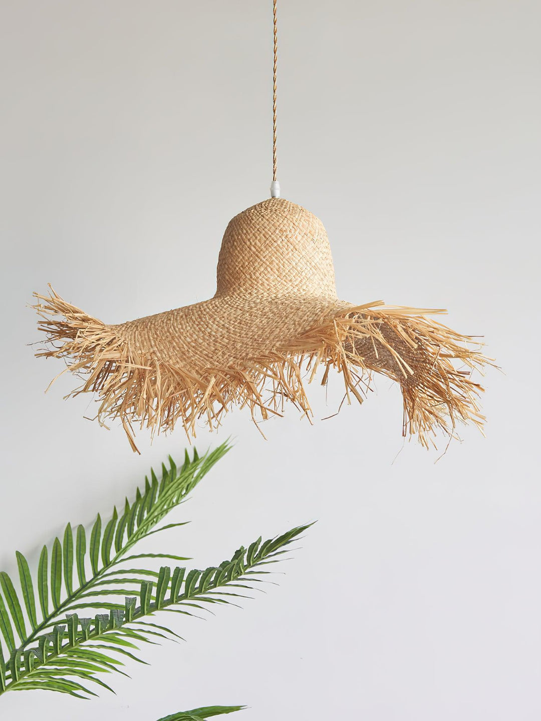 Rattan Straw Hat Pendant Light - Vakkerlight