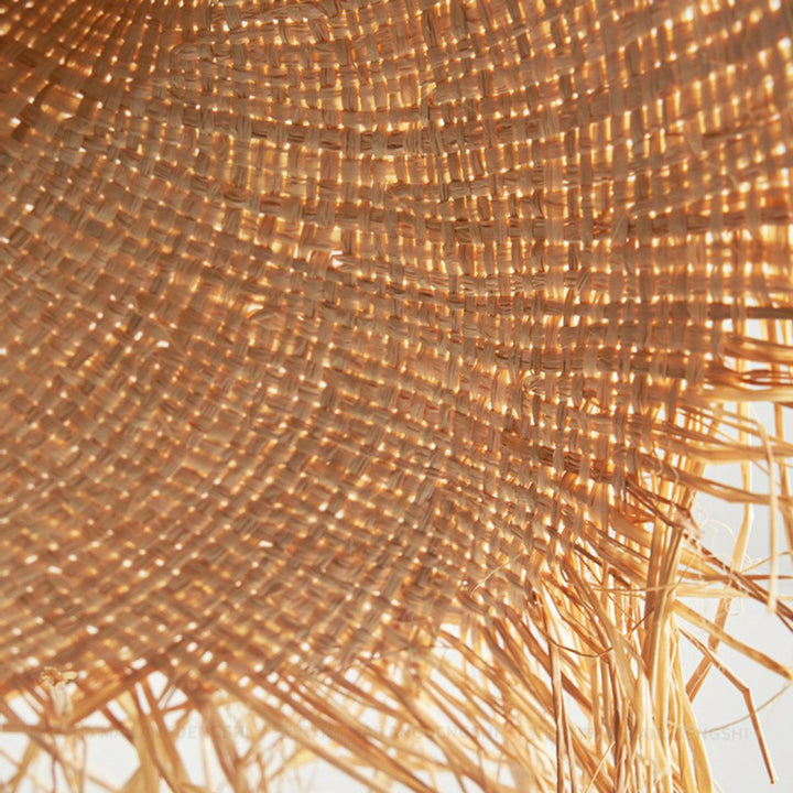 Rattan Straw Hat Pendant Light - Vakkerlight