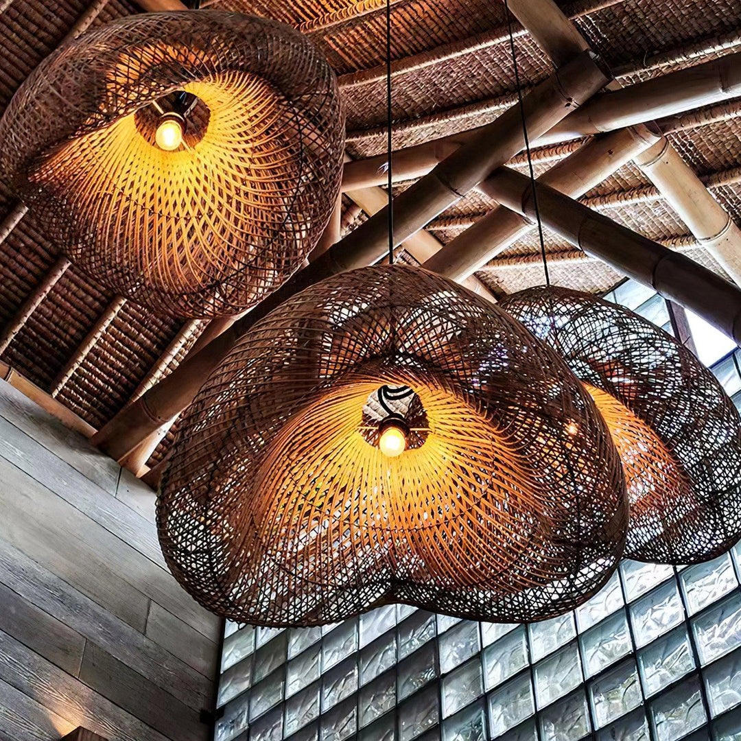 Rattan Wave Pendant Light - Vakkerlight