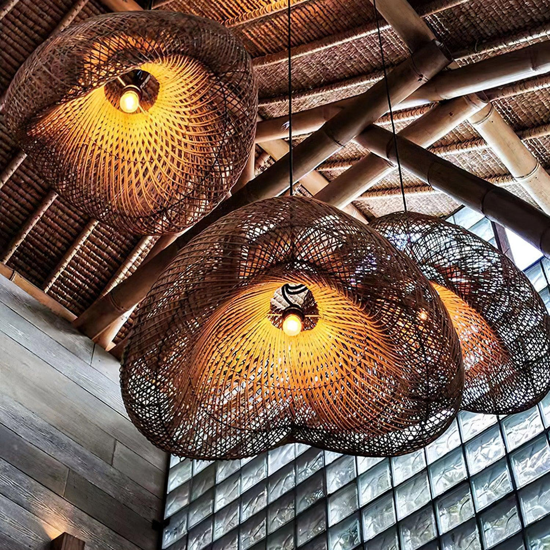 Rattan Wave Pendant Light - Vakkerlight