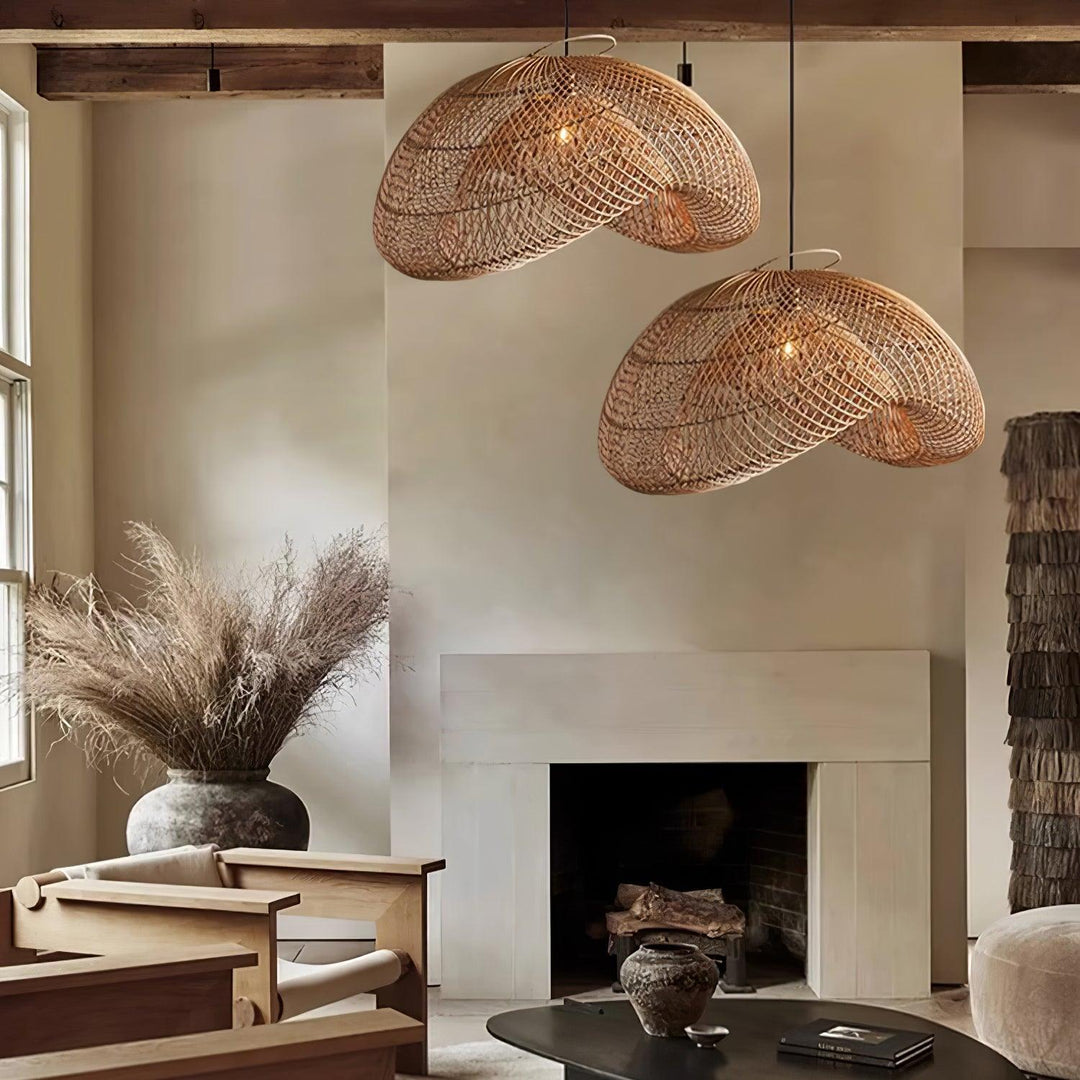 Rattan Wave Pendant Light - Vakkerlight