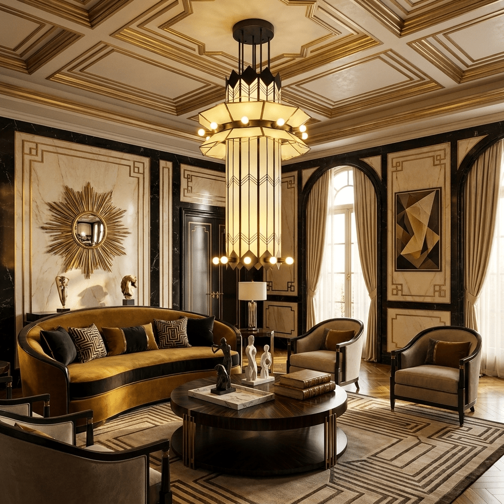 Rayonne Art Deco Pendant Chandelier - Vakkerlight