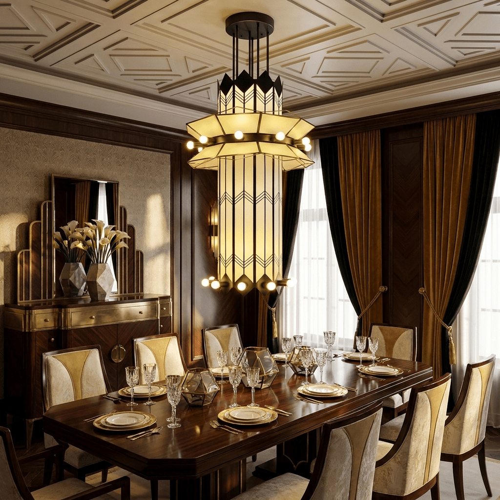Rayonne Art Deco Pendant Chandelier - Vakkerlight