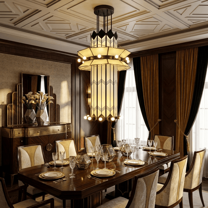 Rayonne Art Deco Pendant Chandelier - Vakkerlight