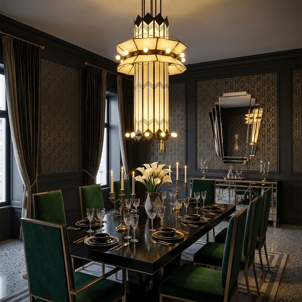 Rayonne Art Deco Pendant Chandelier - Vakkerlight