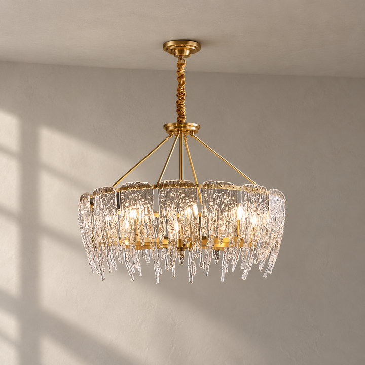 Rectangular Icicle Glass Chandelier