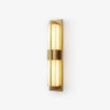 Rectangular Alabaster Brass Wall Sconce