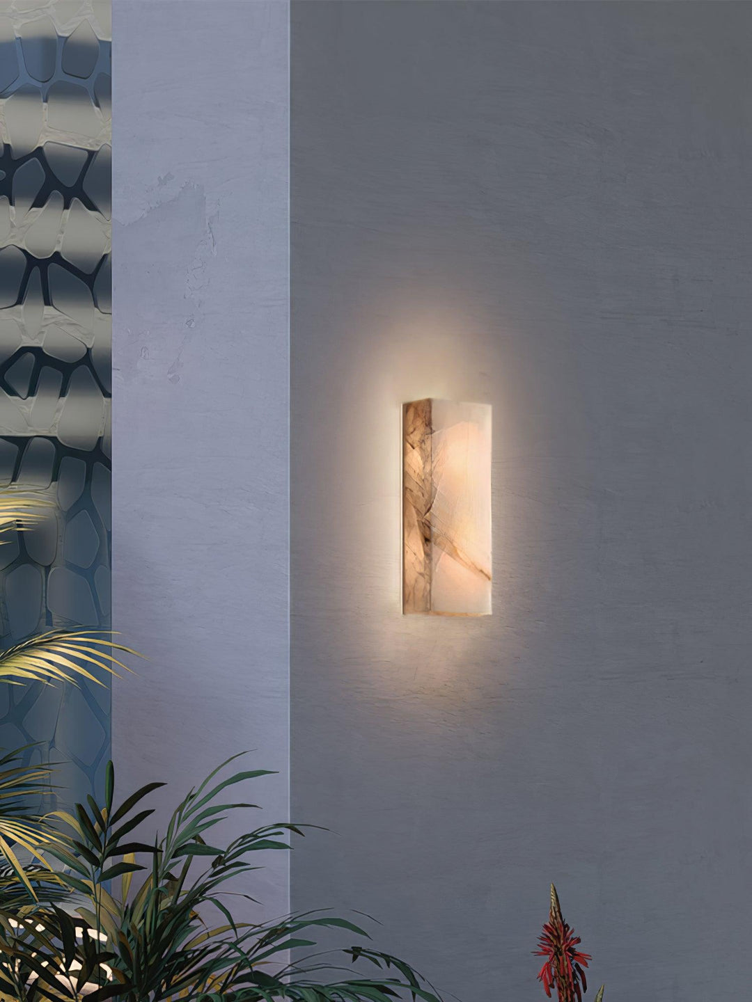 Rectangular Alabaster Wall Sconce - Vakkerlight