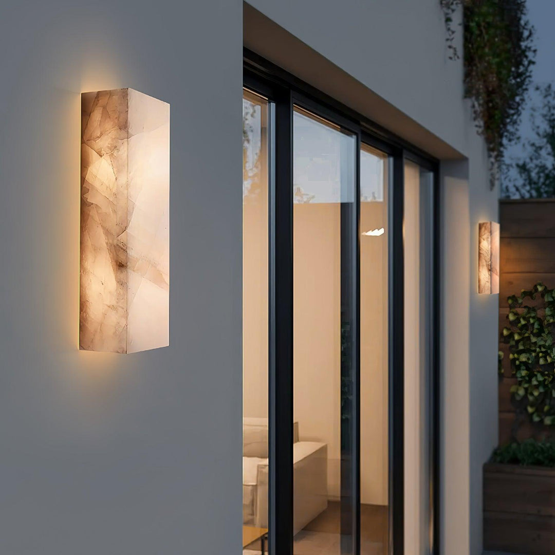 Rectangular Alabaster Wall Sconce - Vakkerlight