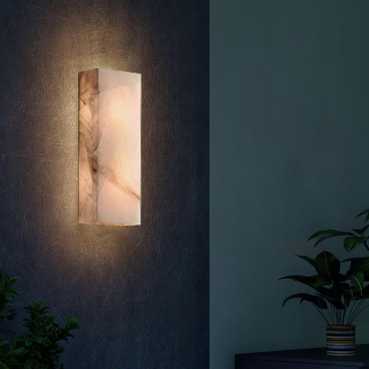 Rectangular Alabaster Wall Sconce - Vakkerlight