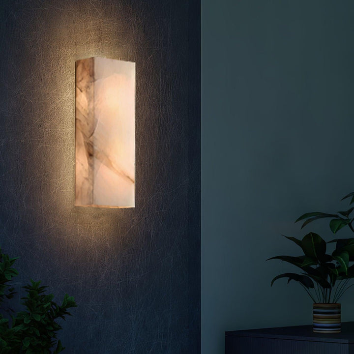 Rectangular Alabaster Wall Sconce - Vakkerlight