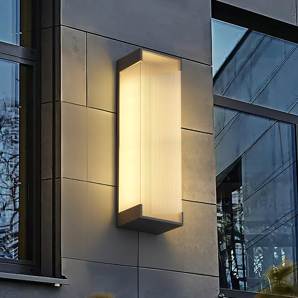 Rectangular Solar Outdoor Wall Light - Vakkerlight