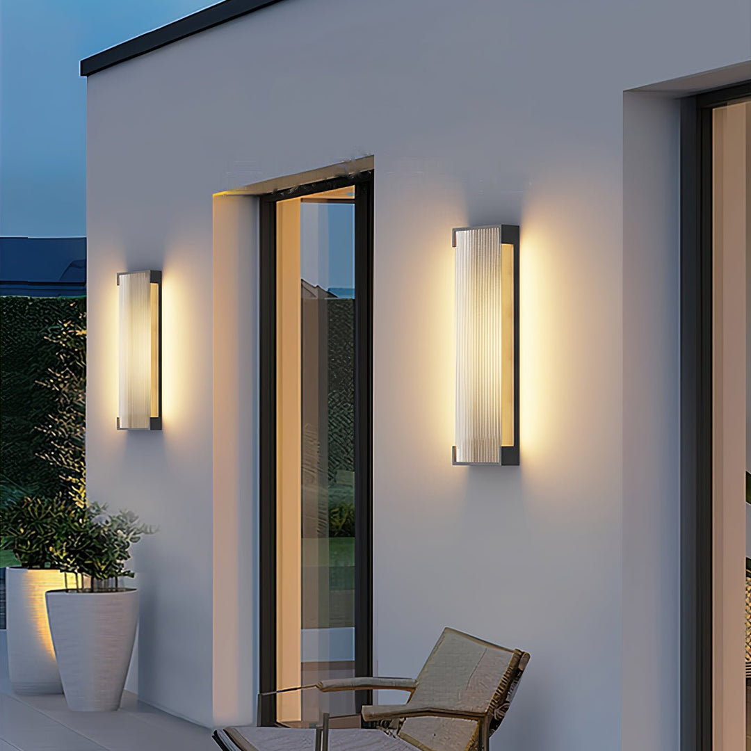 Rectangular Solar Outdoor Wall Light - Vakkerlight