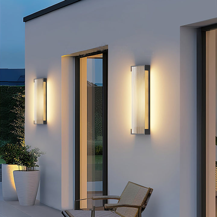 Rectangular Solar Outdoor Wall Light - Vakkerlight