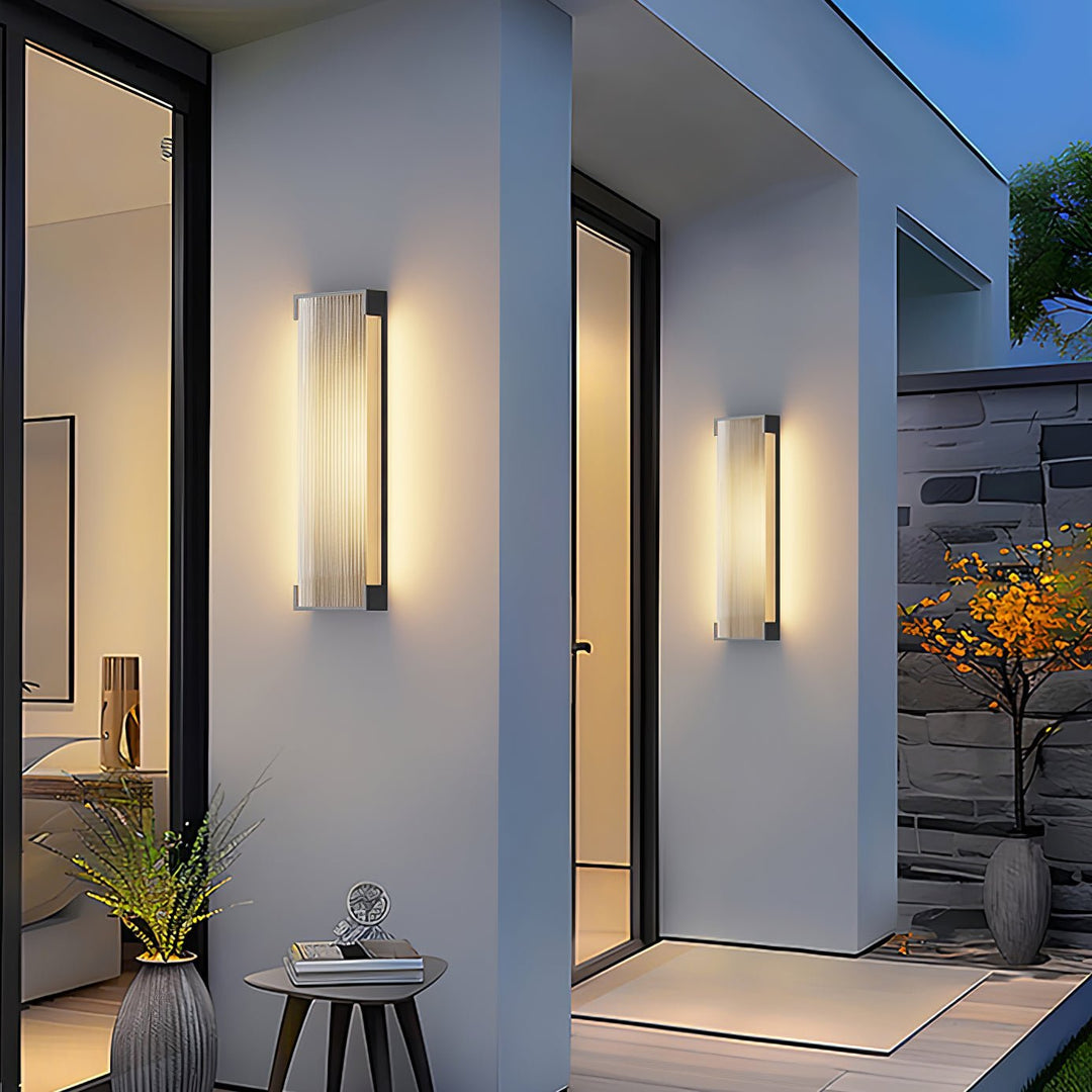 Rectangular Solar Outdoor Wall Light - Vakkerlight