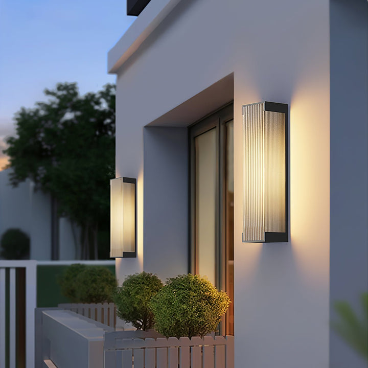 Rectangular Solar Outdoor Wall Light - Vakkerlight