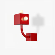 Red Cube Wall Lamp