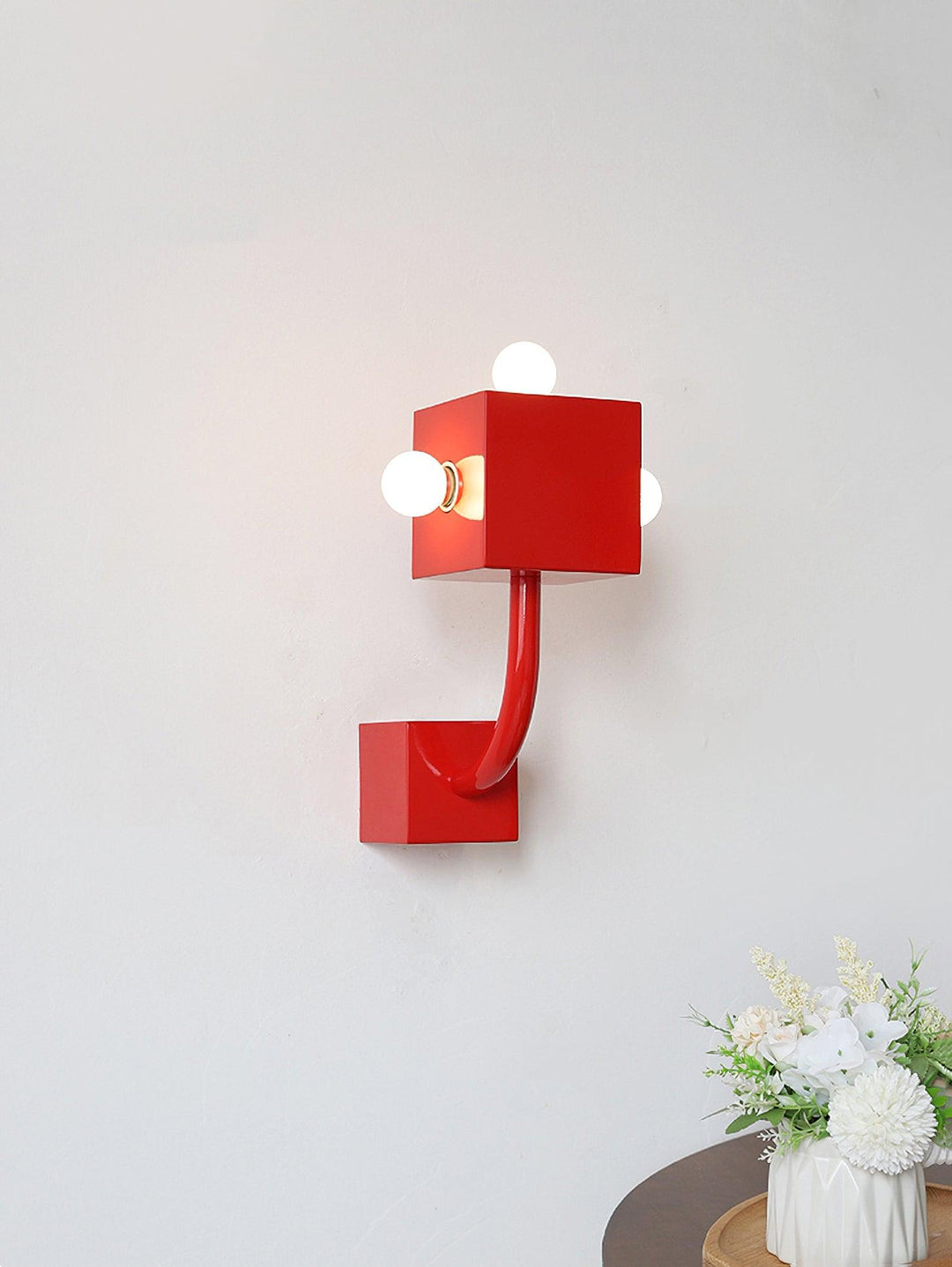 Red Cube Wall Lamp - Vakkerlight