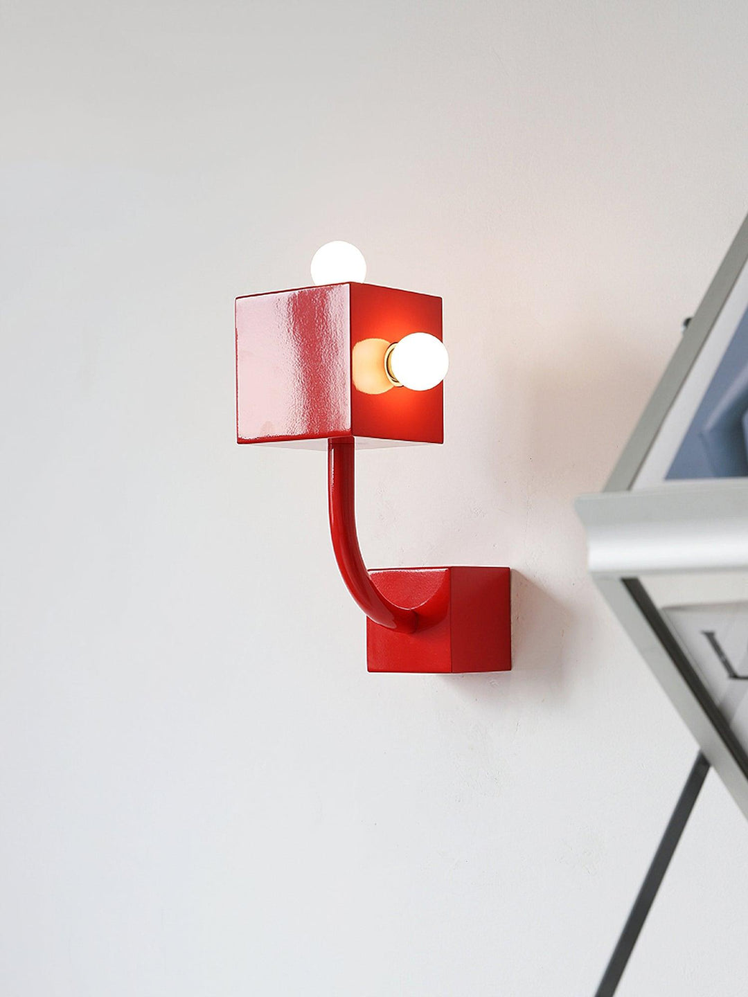 Red Cube Wall Lamp - Vakkerlight