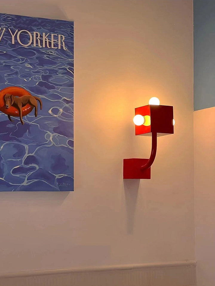 Red Cube Wall Lamp - Vakkerlight