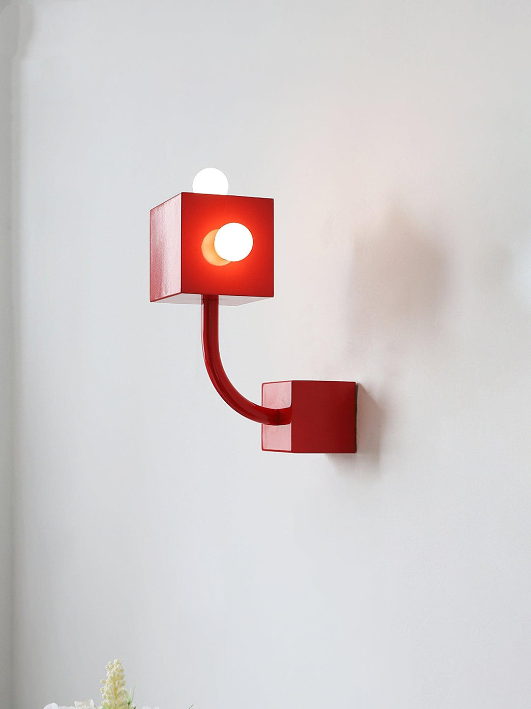 Red Cube Wall Lamp - Vakkerlight