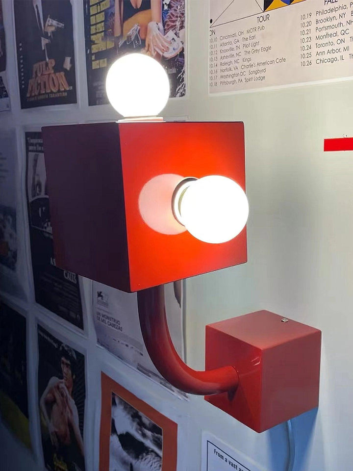 Red Cube Wall Lamp - Vakkerlight