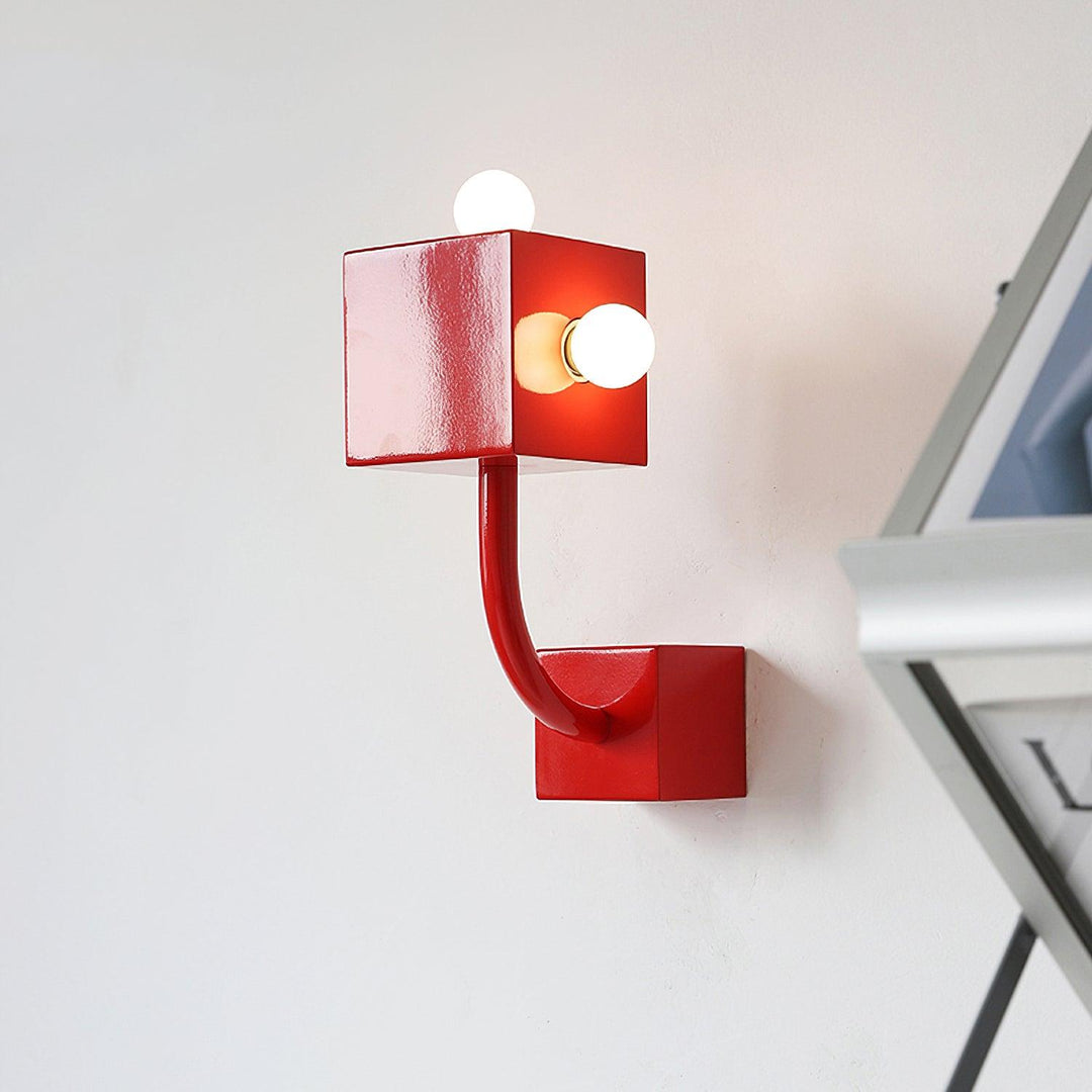 Red Cube Wall Lamp - Vakkerlight