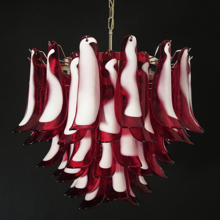 Red Glass Murano Petals Chandelier - Vakkerlight