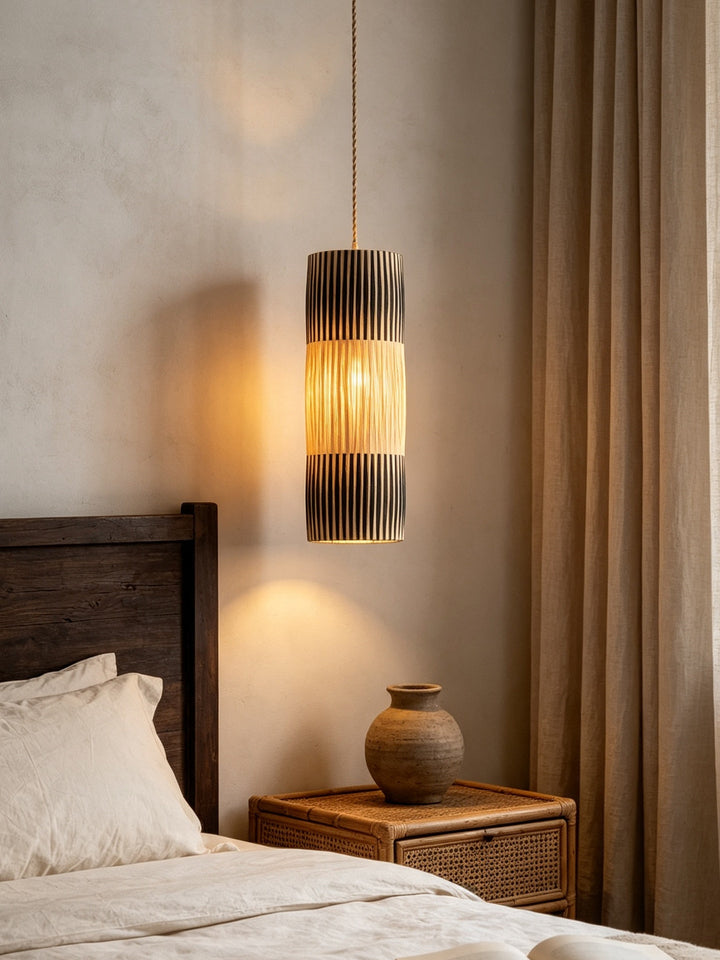Reed Woven Raffia Pendant Lamp