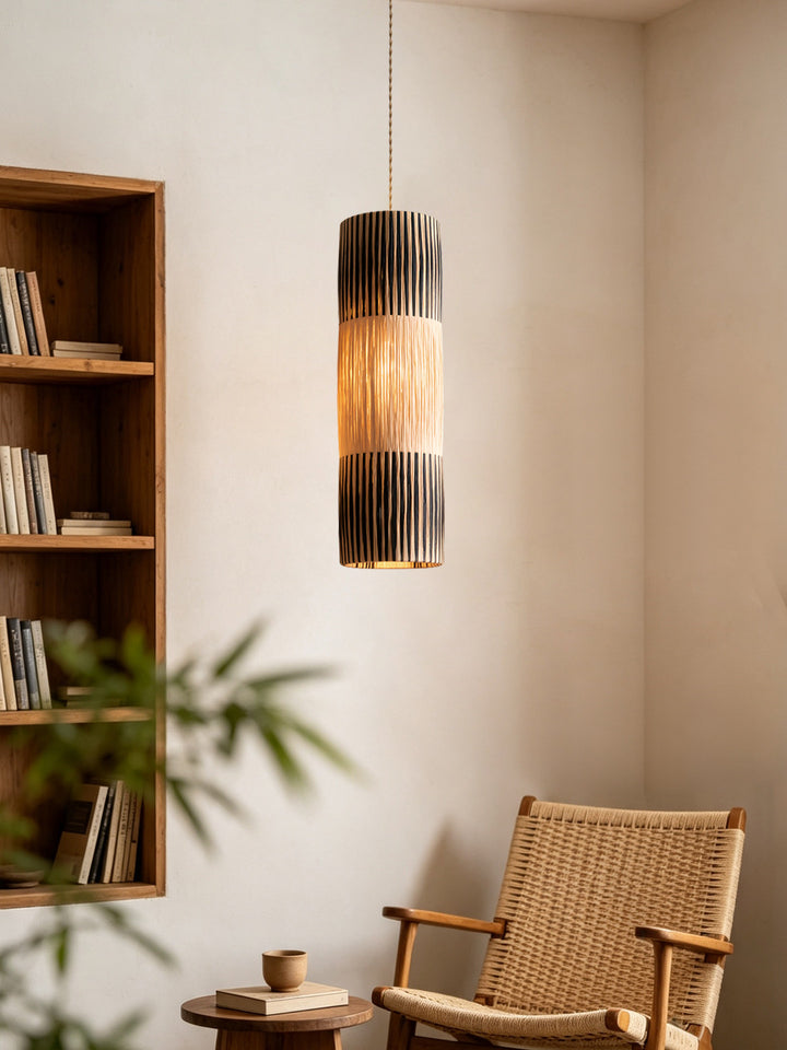 Reed Woven Raffia Pendant Lamp