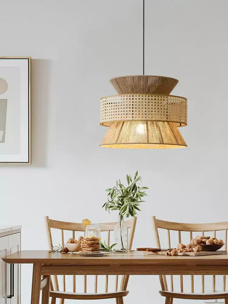 Reed Woven Rattan Pendant Light