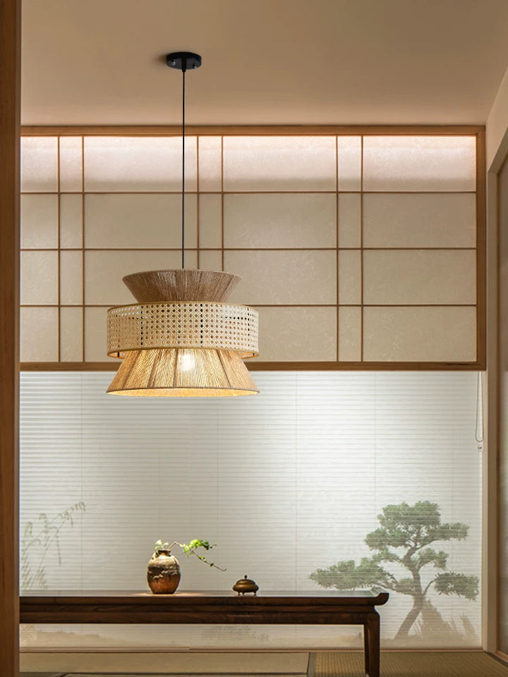 Reed Woven Rattan Pendant Light