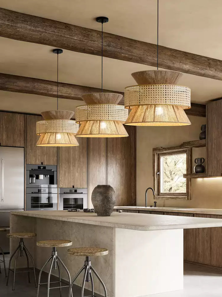 Reed Woven Rattan Pendant Light