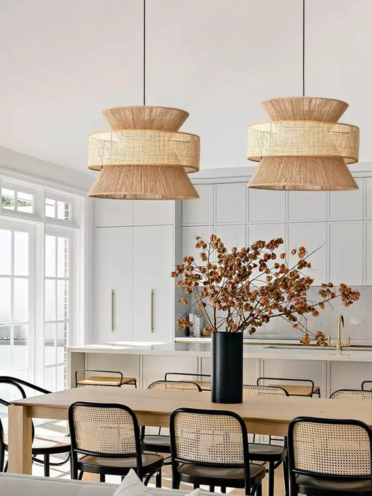 Reed Woven Rattan Pendant Light