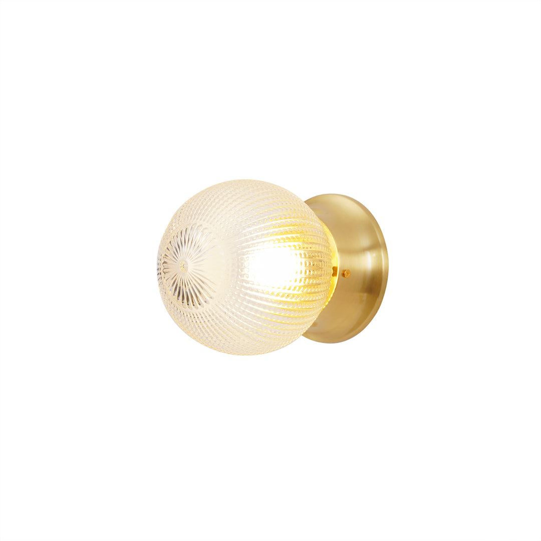 Reeded Globe Flush Ceiling Light - Vakkerlight