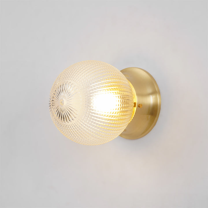 Reeded Globe Flush Ceiling Light - Vakkerlight