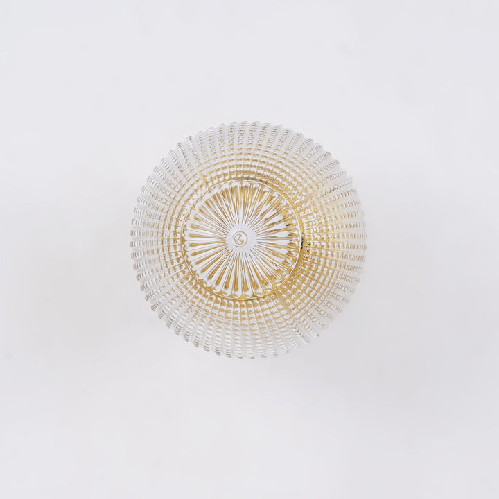 Reeded Globe Flush Ceiling Light - Vakkerlight