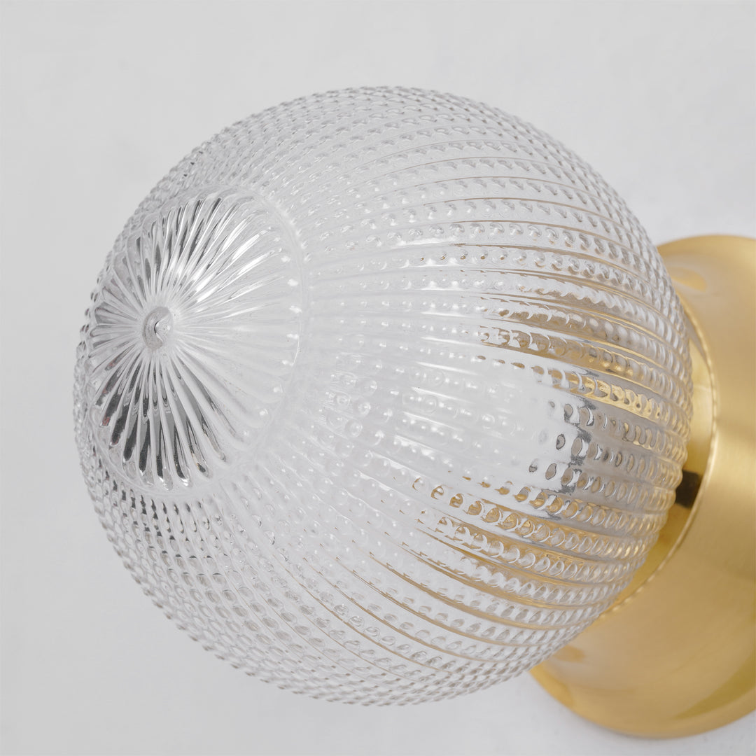 Reeded Globe Flush Ceiling Light - Vakkerlight