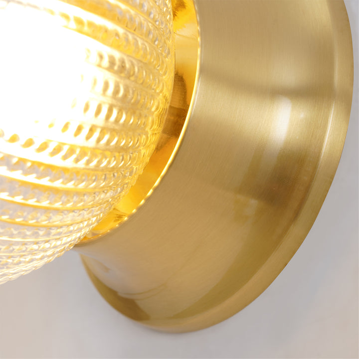 Reeded Globe Flush Ceiling Light - Vakkerlight