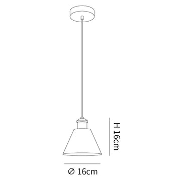 Lampada a Sospensione Geometrica in Resina — Dimension drawings 1
