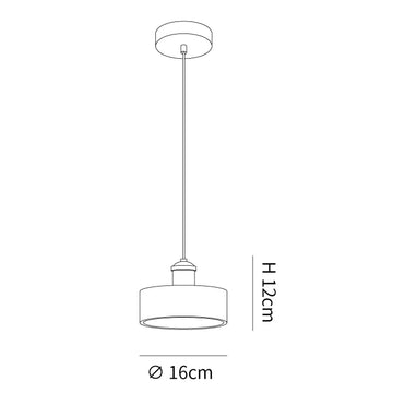 Lampada a Sospensione Geometrica in Resina — Dimension drawings 2