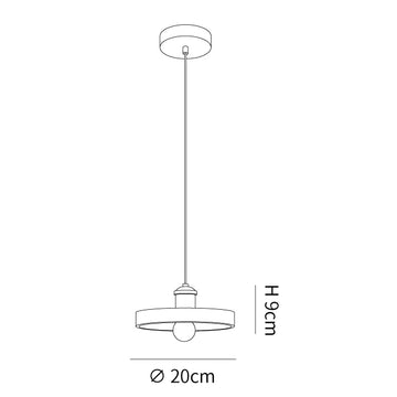 Lampada a Sospensione Geometrica in Resina — Dimension drawings 3
