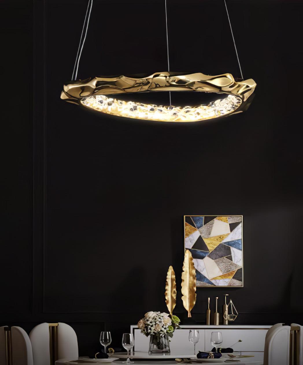 Resin Circlet Brass Pendant Lamp - Vakkerlight