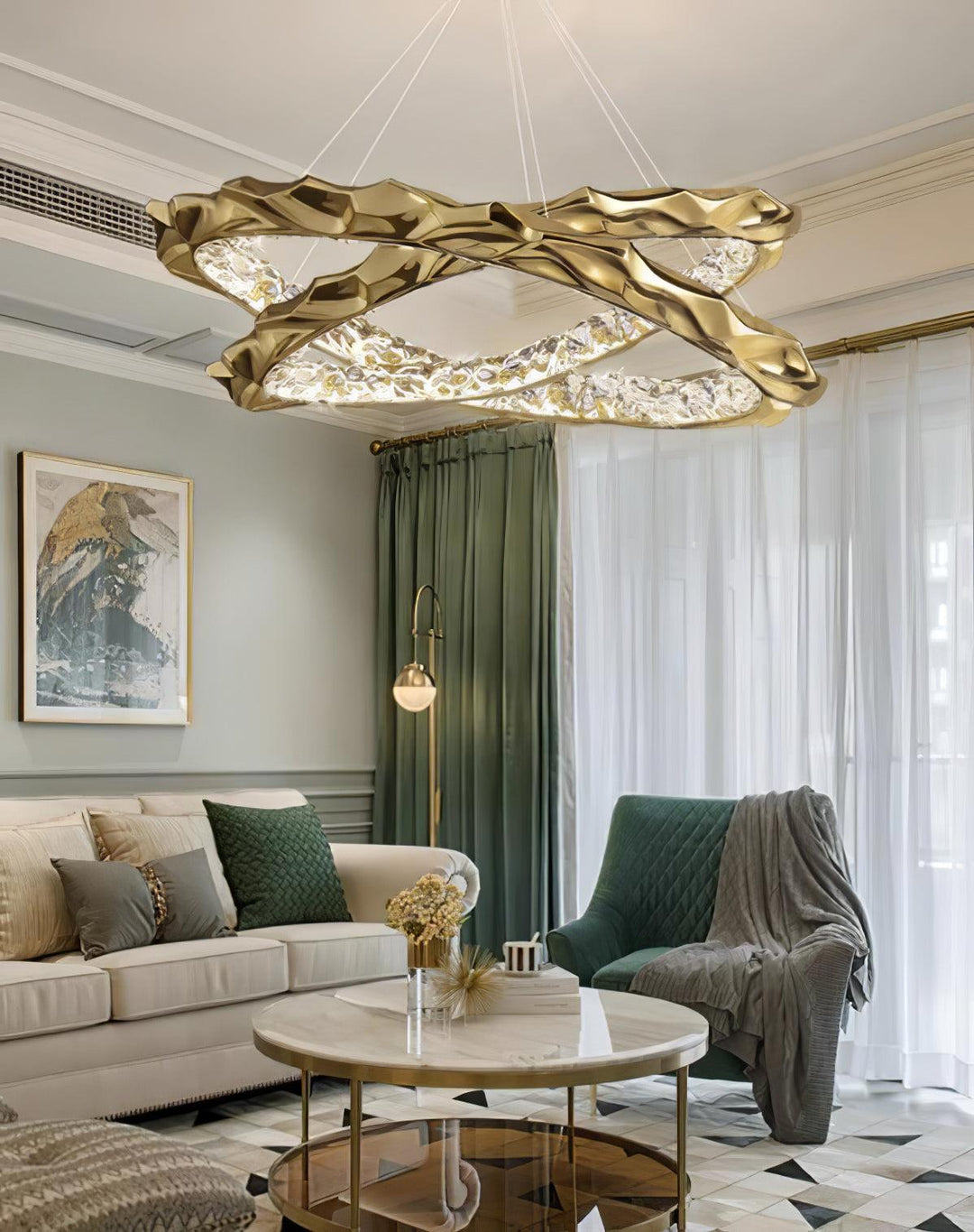 Resin Circlet Brass Pendant Lamp - Vakkerlight