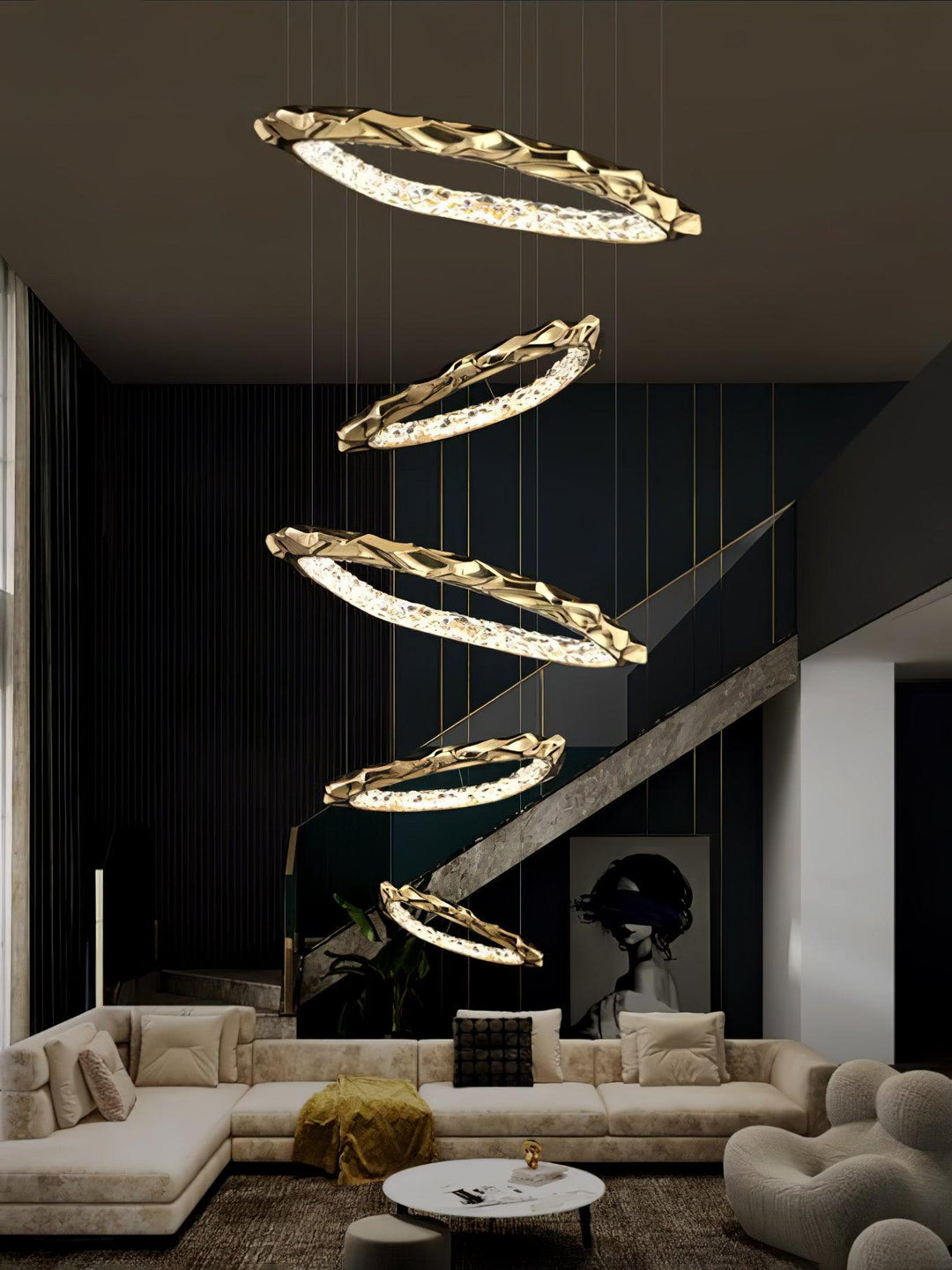 Resin Circlet Brass Pendant Lamp - Vakkerlight