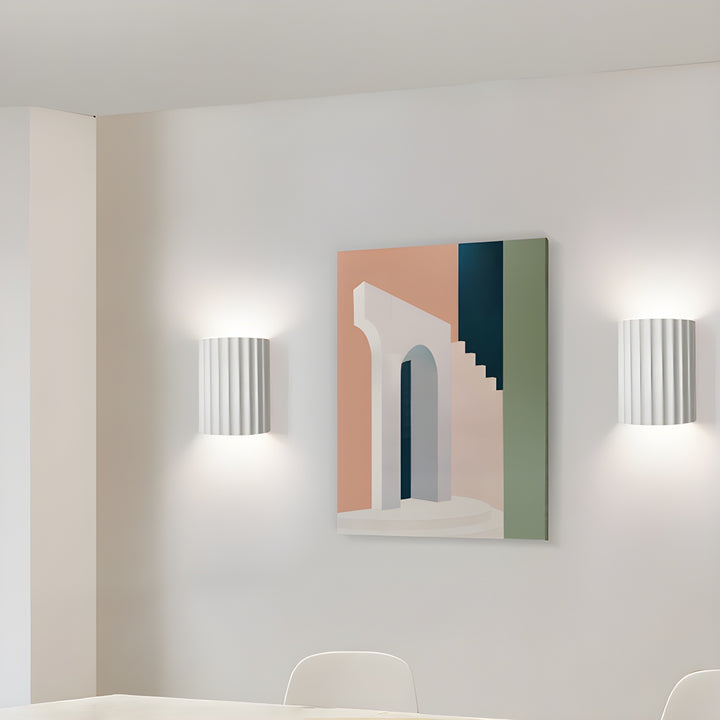 Resin Ribbed Wall Lamp