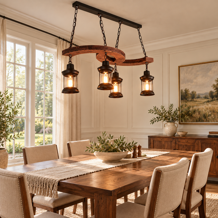 Retro Boat Wood Chandelier