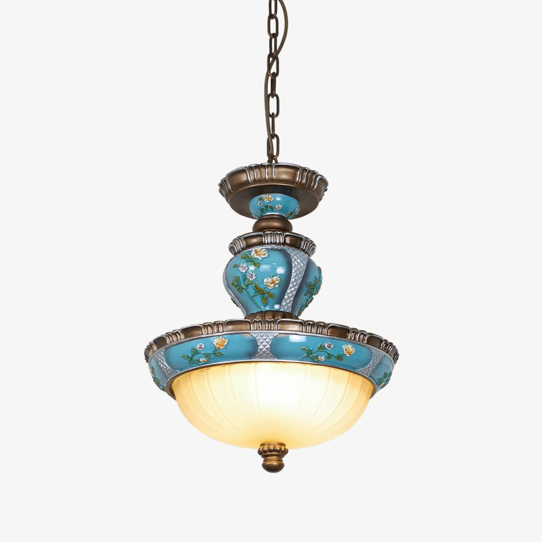 Retro Floral Resin Pendant Light - Vakkerlight