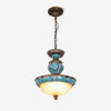 Retro Floral Resin Pendant Light